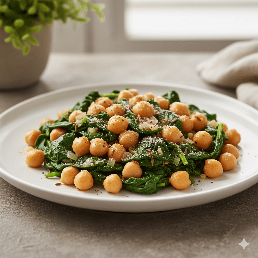 Spinach & Chickpea Stir-Fry